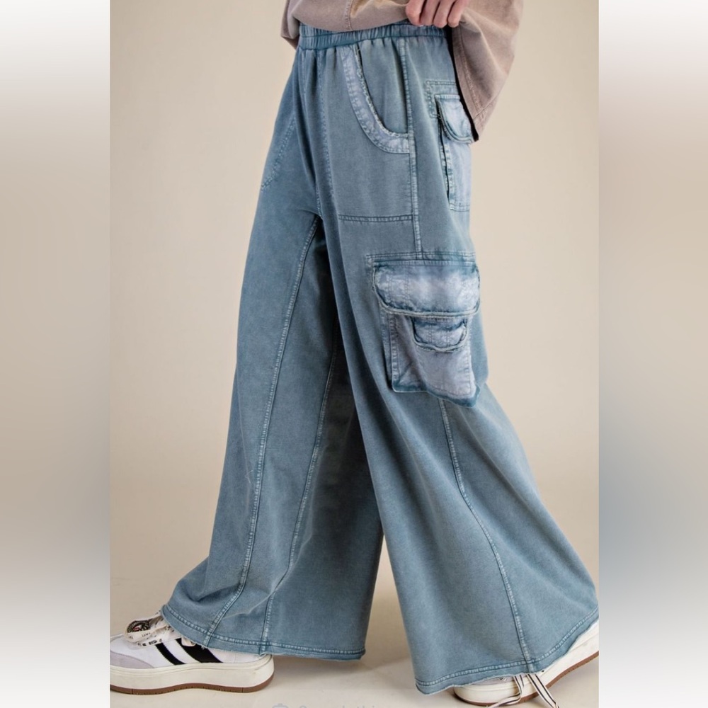 203 ❤️ EASEL WASHED TERRY CARGO PANTS